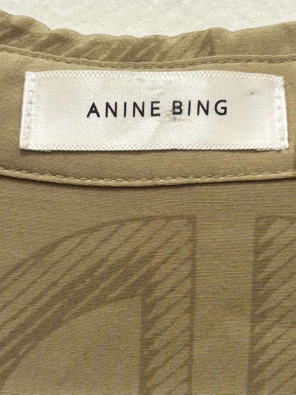Anine Bing Aspen Printed Georgette Shirt Logo Button Down - Picture 5 of 6